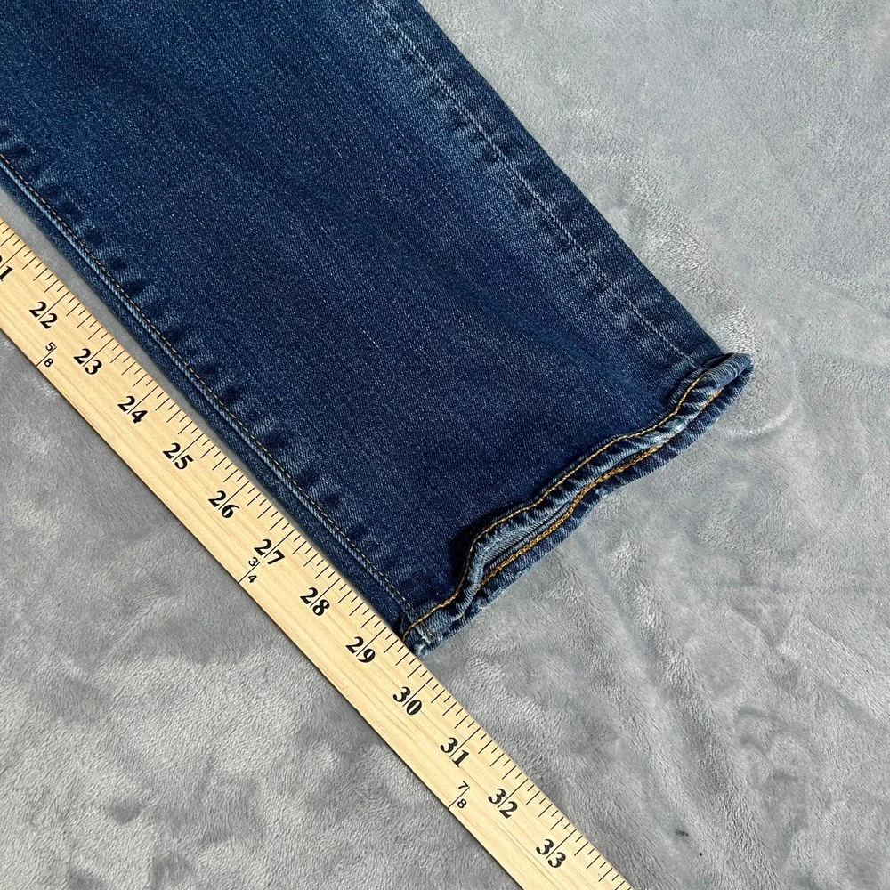 Levis 513 Slim Straight Fit Jeans Mens 32x30 Blue Denim Stretch Low Rise